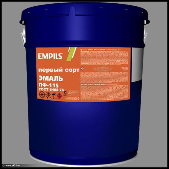 эмаль пф 115 расход на 1 м2