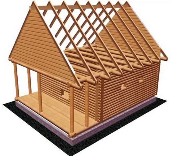 Зашивка щипцовой стены обрезной доской