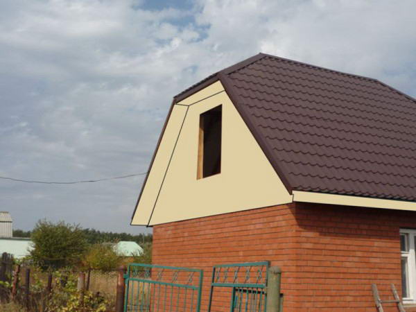 Трапециевидная щипцовая стена