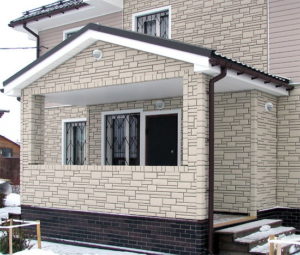 облицовка фасада под камень